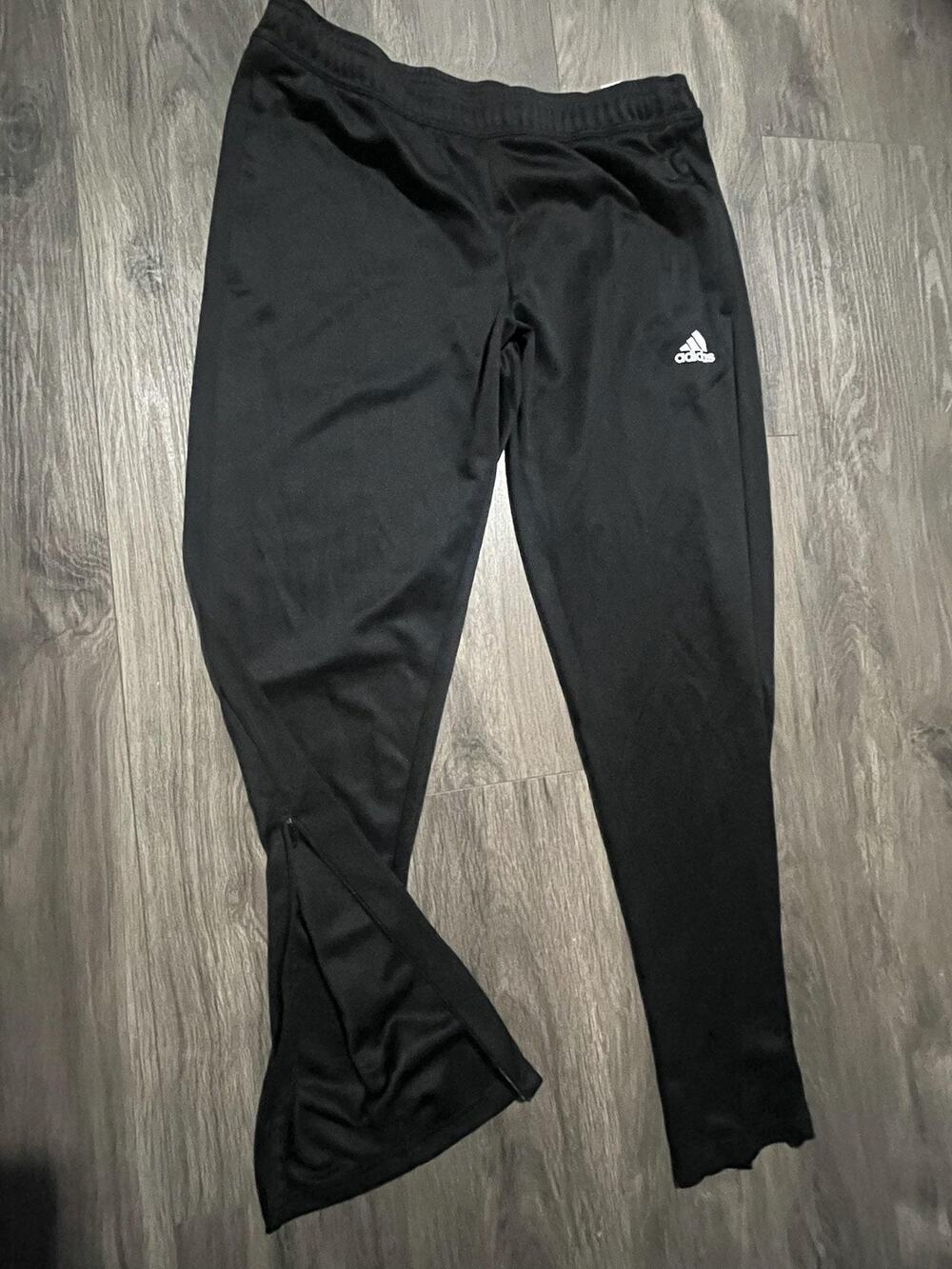 Adidas Track Pants Mens M Black AEROREADY Slim Tapered Gym Training Running